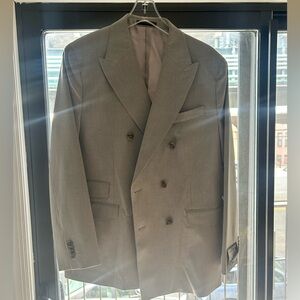 BANANA REPUBLIC Men's Gray Double-Breasted Blazer
